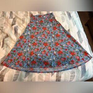 LuLaRoe Flowy skirt (XS) with matching shirt (S)